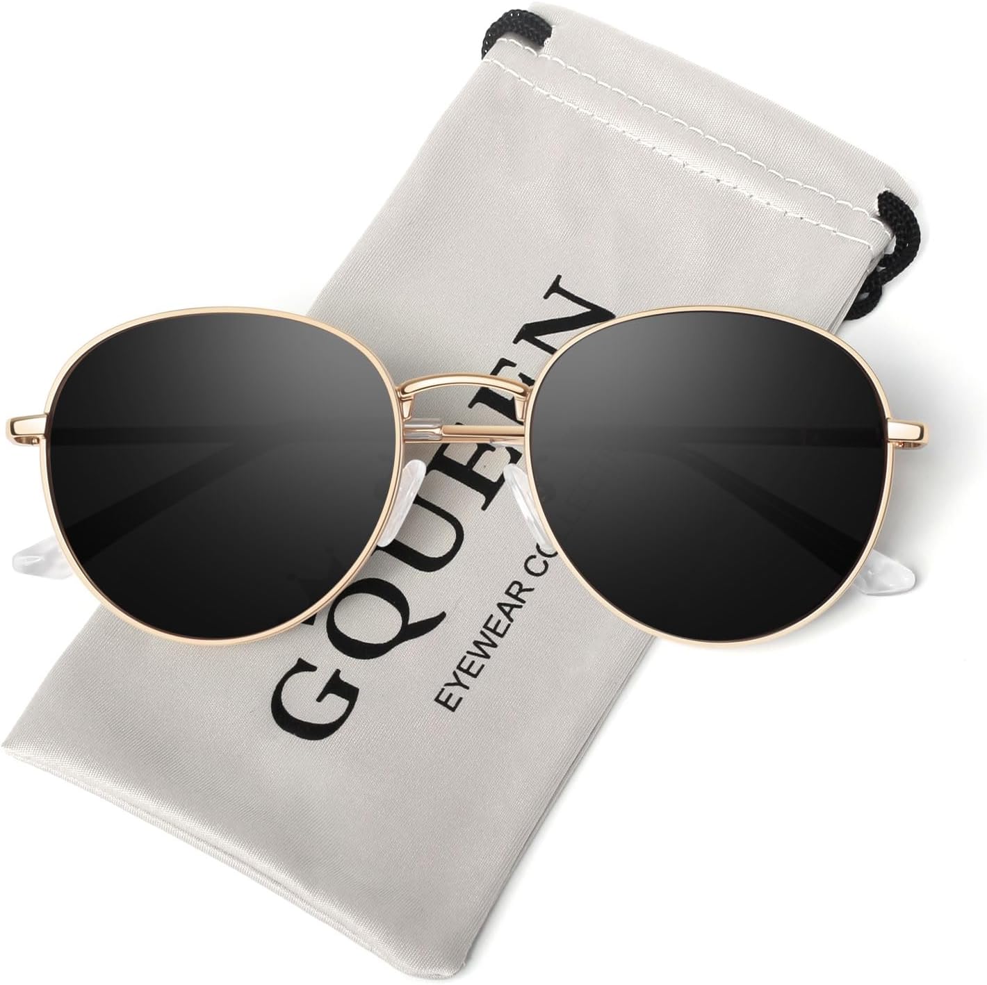 Солнцезащитные очки GQUEEN Retro круглые поляризованные для женщин и мужчин, с пружинным шарниром, металлической оправой, модные овальные солнцезащитные очки в стиле хиппи, защита от УФ-излучения UV400, 1 Gold Frame/Black Lens
Солнцезащитные очки GQUEEN Retro круглые поляризованные для женщин и мужчин, с пружинным шарниром, металлической оправой, модные овальные солнцезащитные очки в стиле хиппи, защита от УФ-излучения UV400, 1 Gold Frame/Black Lens