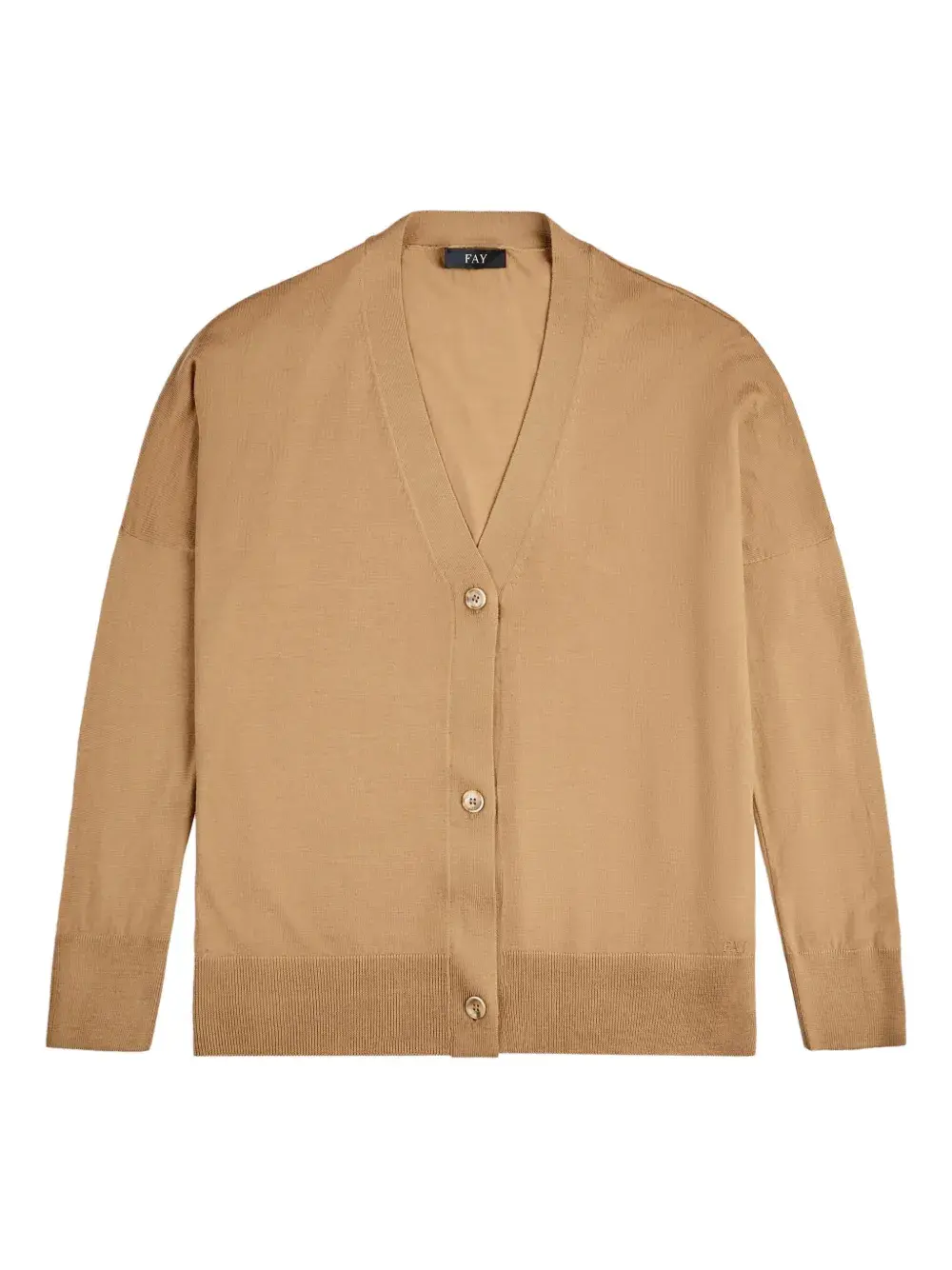 Кардиган на пуговицах с V-образным вырезом Fay, нейтральный
Кардиган на пуговицах с V-образным вырезом Fay, нейтральный