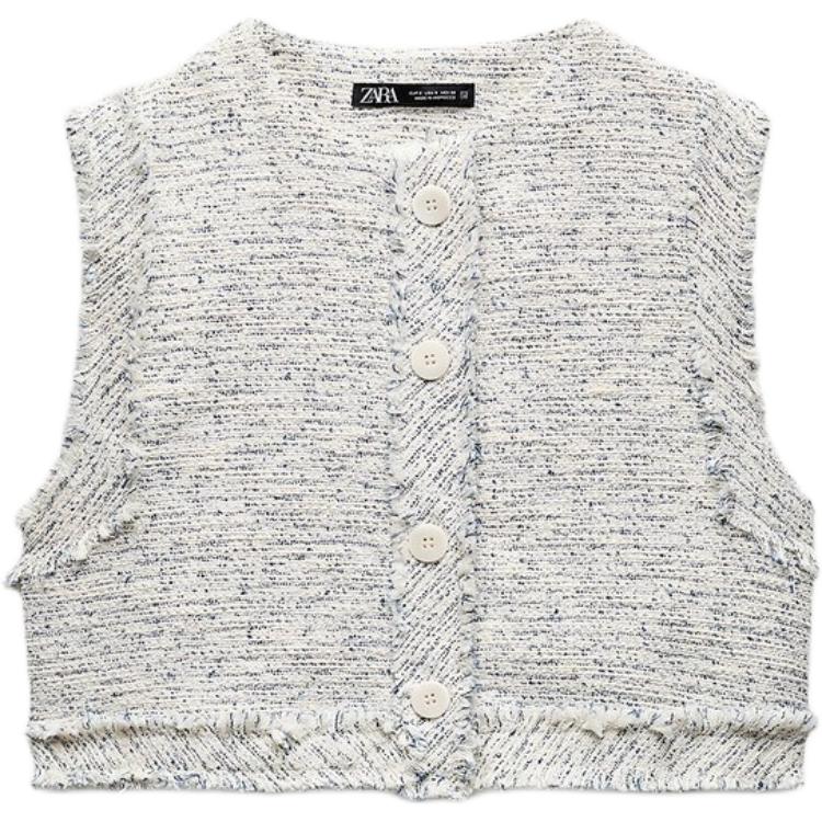 Женский жилет Nude/Sea Blue ZARA 
Женский жилет Nude/Sea Blue ZARA
