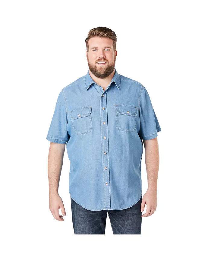 Рубашка с коротким рукавом из денима и твила Big & Tall by KingSize Boulder Creek, зеленый
Рубашка с коротким рукавом из денима и твила Big & Tall by KingSize Boulder Creek, зеленый