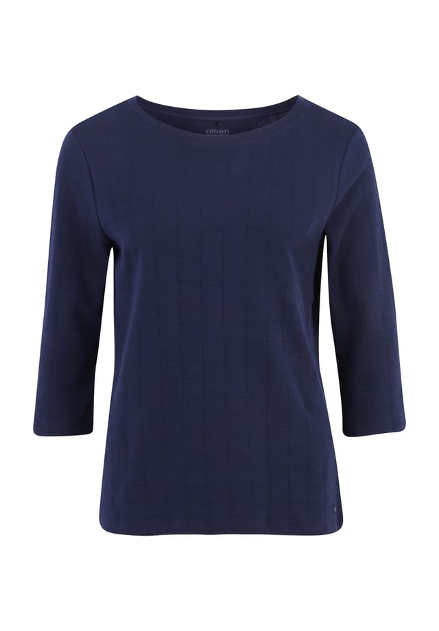 Рубашка с рукавом 3/4 и круглым вырезом Olsen, синий
Рубашка с рукавом 3/4 и круглым вырезом Olsen, синий