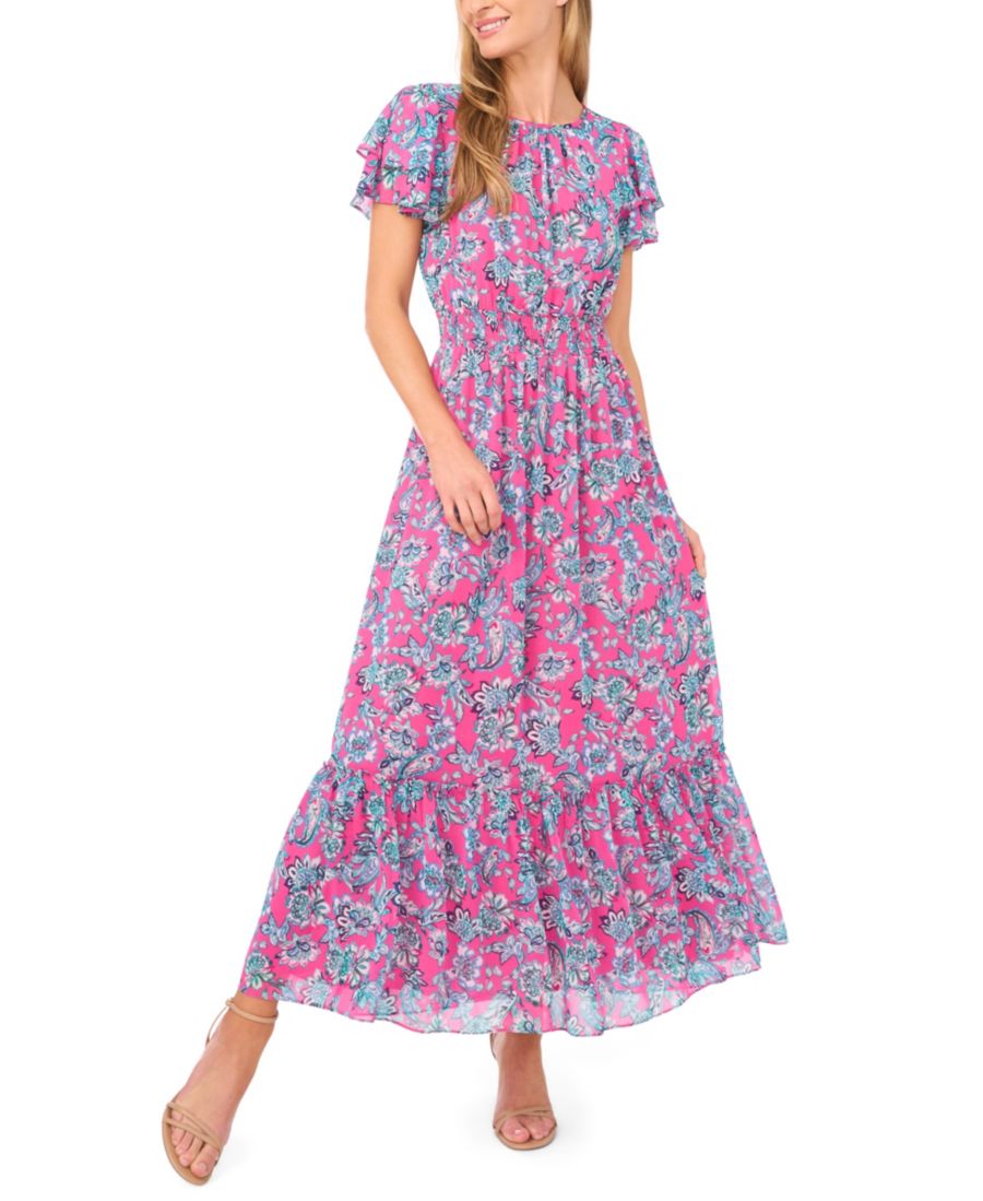 Женское длинное платье с двойными оборками и короткими рукавами CeCe, Legacy Pink
Женское длинное платье с двойными оборками и короткими рукавами CeCe, Legacy Pink