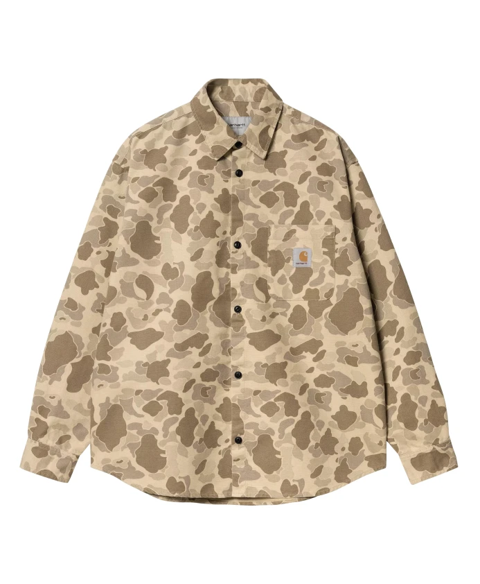 Свободная коричневая рубашка с принтом Carhartt Wip, коричневый
Свободная коричневая рубашка с принтом Carhartt Wip, коричневый