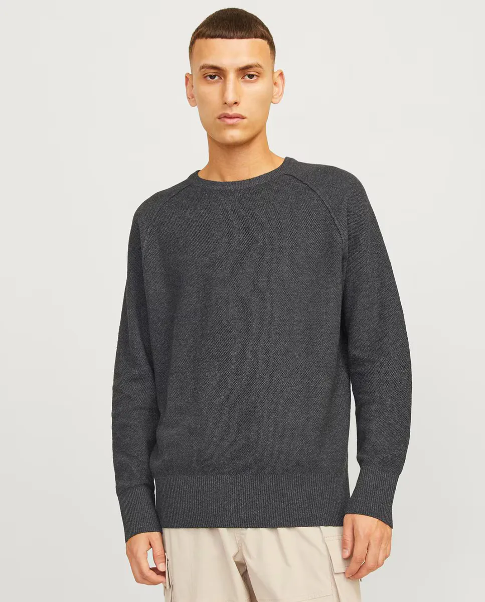 Мужской вязаный свитер с длинным рукавом и круглым вырезом Jack & Jones, темно-серый
Мужской вязаный свитер с длинным рукавом и круглым вырезом Jack & Jones, темно-серый