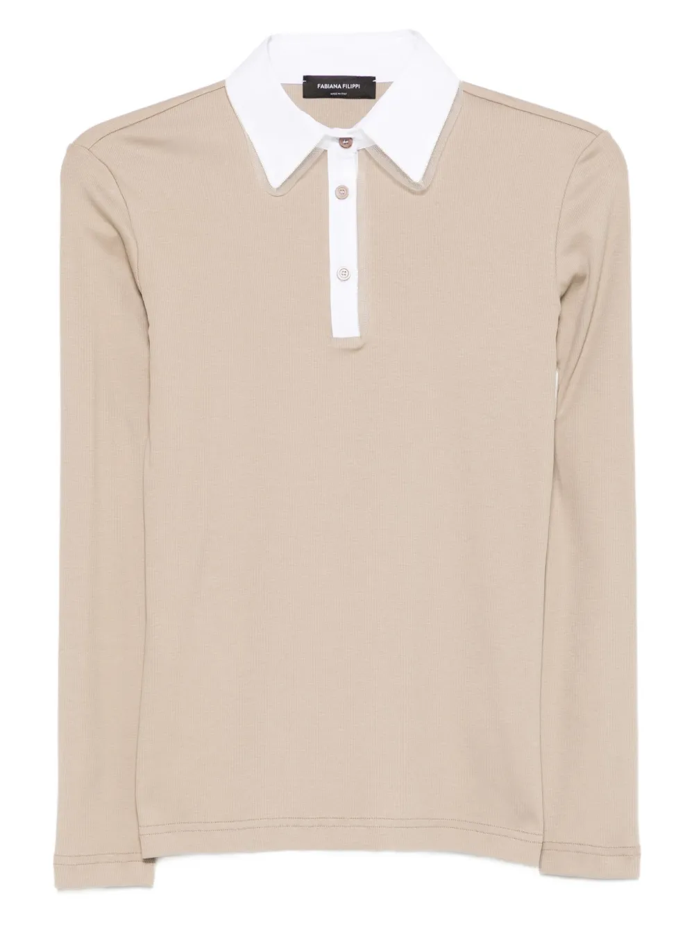 Рубашка-поло с длинными рукавами Fabiana Filippi, нейтральный
Рубашка-поло с длинными рукавами Fabiana Filippi, нейтральный