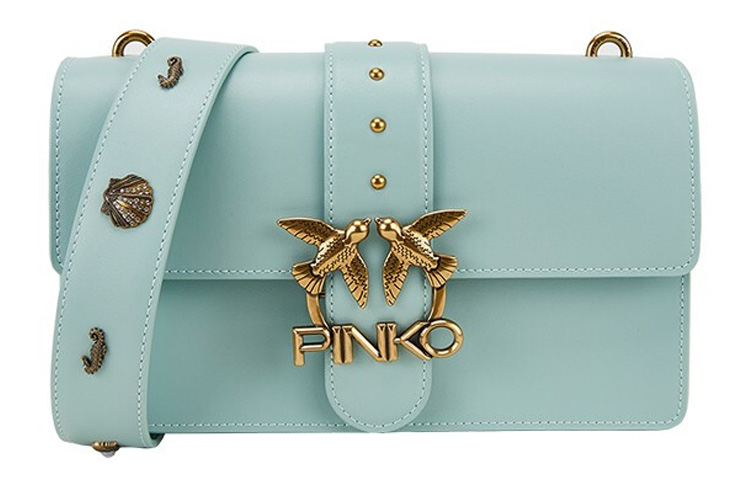 PINKO Кожаная сумка через плечо женская зеленая
PINKO Кожаная сумка через плечо женская зеленая