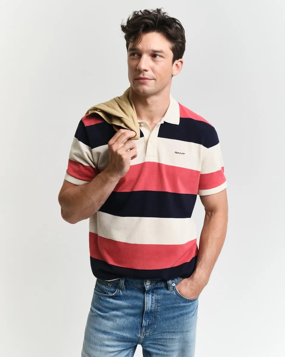 Мужская рубашка поло с полосками пике Gant, белый
Мужская рубашка поло с полосками пике Gant, белый