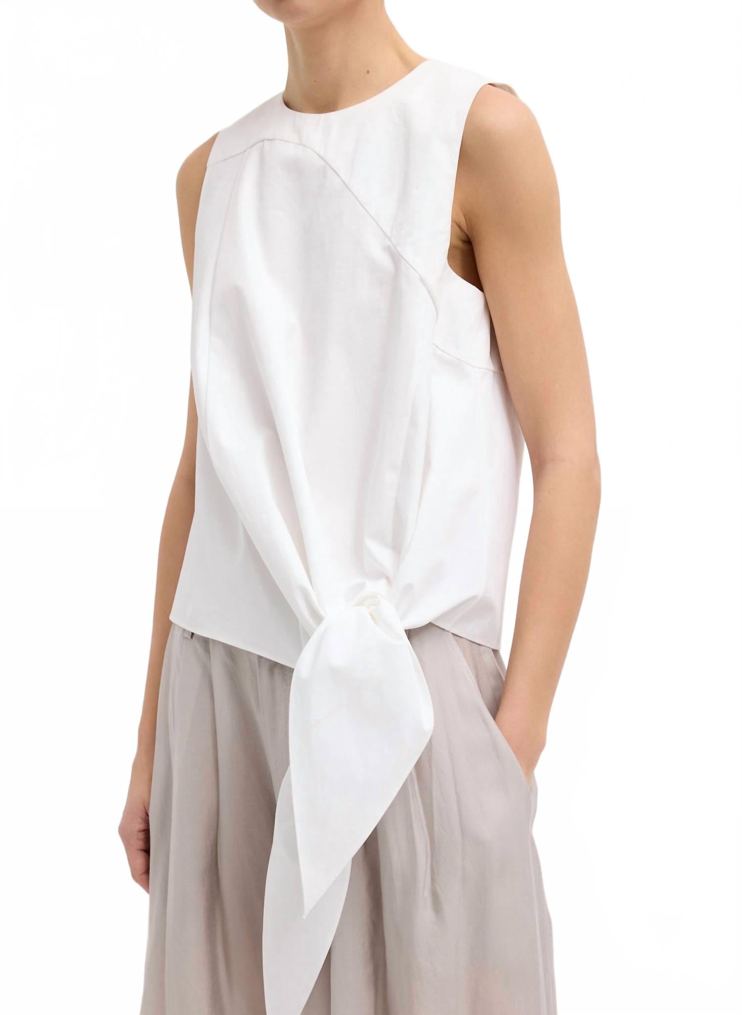 Женский топ из био-твила с завязками, белый цвет Tibi, белый
Женский топ из био-твила с завязками, белый цвет Tibi, белый