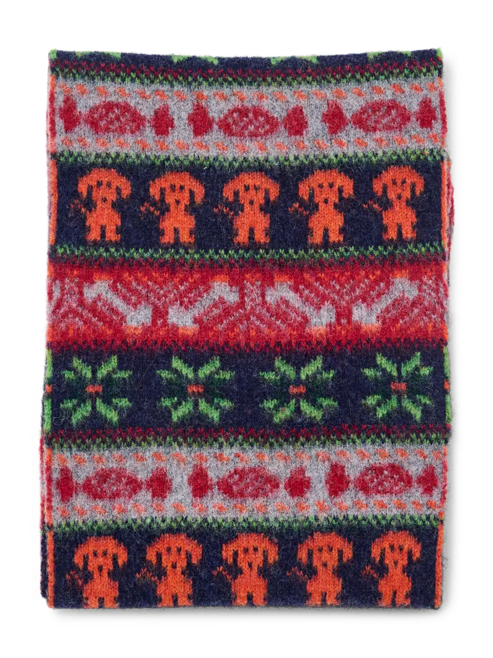 Шерстяной шарф с узором Howlin', красный 
Шерстяной шарф с узором Howlin', красный