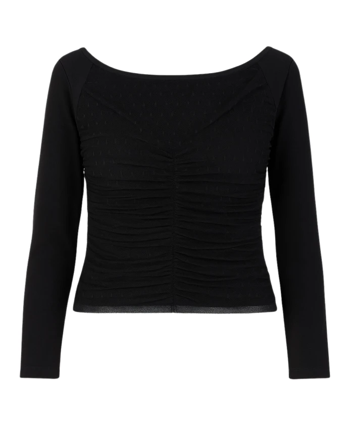 Черный свитер с оборками Twinset, черный
Черный свитер с оборками Twinset, черный