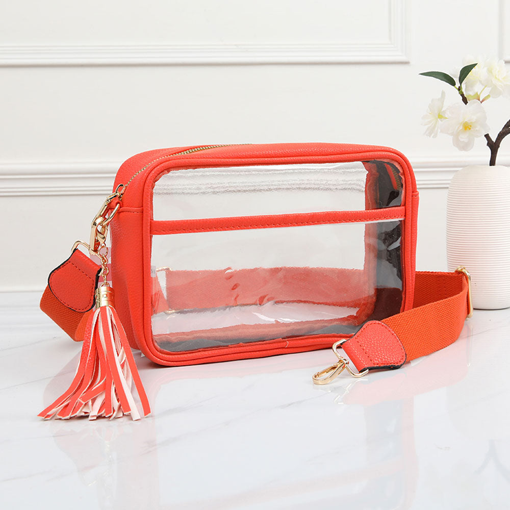 Искусственная кожа прозрачная прямоугольная сумка через плечо FASHNZFAB, оранжевый
Искусственная кожа прозрачная прямоугольная сумка через плечо FASHNZFAB, оранжевый