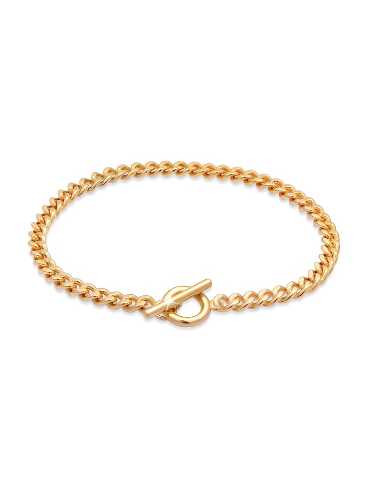 Elli Браслет из серебра 925 пробы с Т-образной застежкой и золотым покрытием
Elli Браслет из серебра 925 пробы с Т-образной застежкой и золотым покрытием