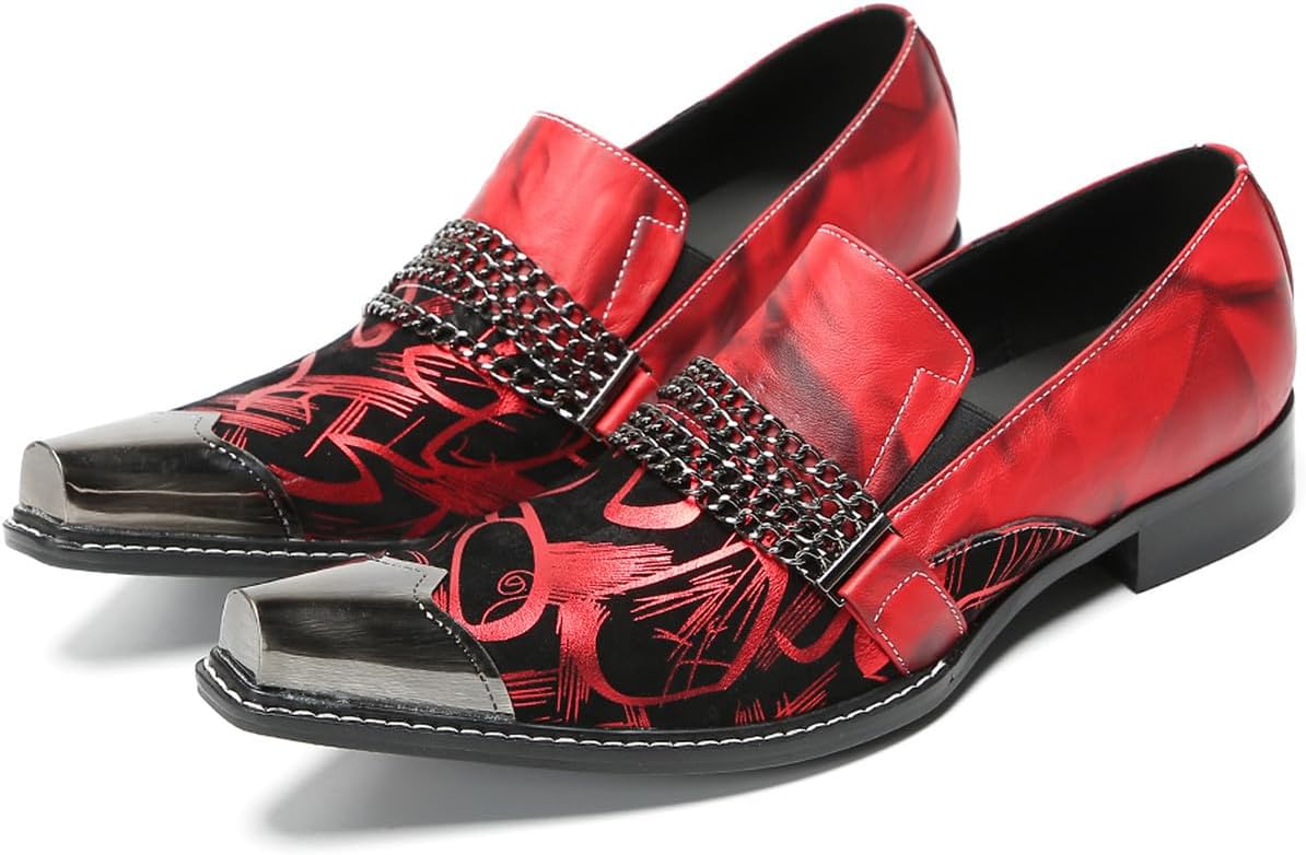 Мужские сандимоновые лоферы ручной работы из натуральной кожи - классические туфли с металлическим заостренным носком и цепочкой, роскошные слипоны для вечеринки, свадьбы, выпускного и дискотеки Santimon, красный
Мужские сандимоновые лоферы ручной работы из натуральной кожи - классические туфли с металлическим заостренным носком и цепочкой, роскошные слипоны для вечеринки, свадьбы, выпускного и дискотеки Santimon, красный