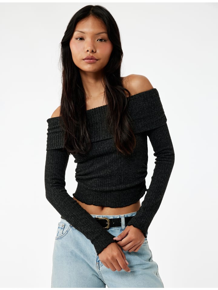 Футболка LS антрацитового цвета KOTON
Футболка LS антрацитового цвета KOTON