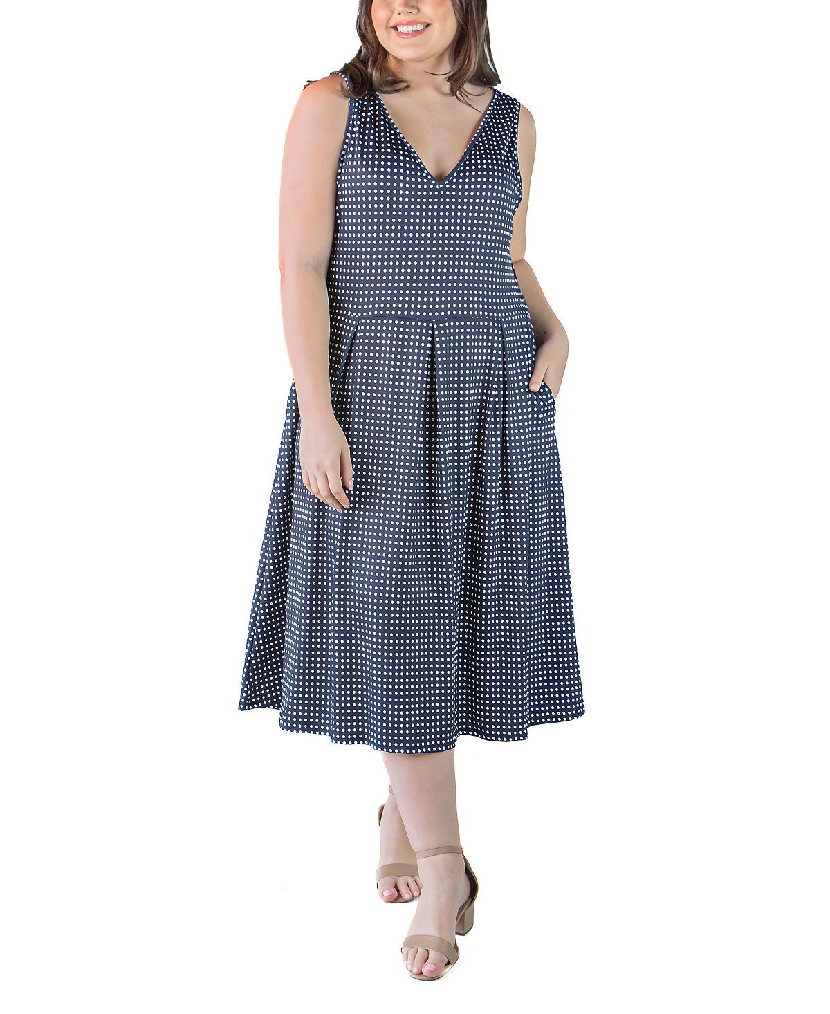 Платье миди с расклешенным карманом больших размеров 24seven Comfort Apparel
Платье миди с расклешенным карманом больших размеров 24seven Comfort Apparel