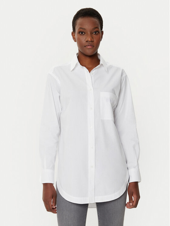 Рубашка свободного кроя Boss, белый 
Рубашка свободного кроя Boss, белый