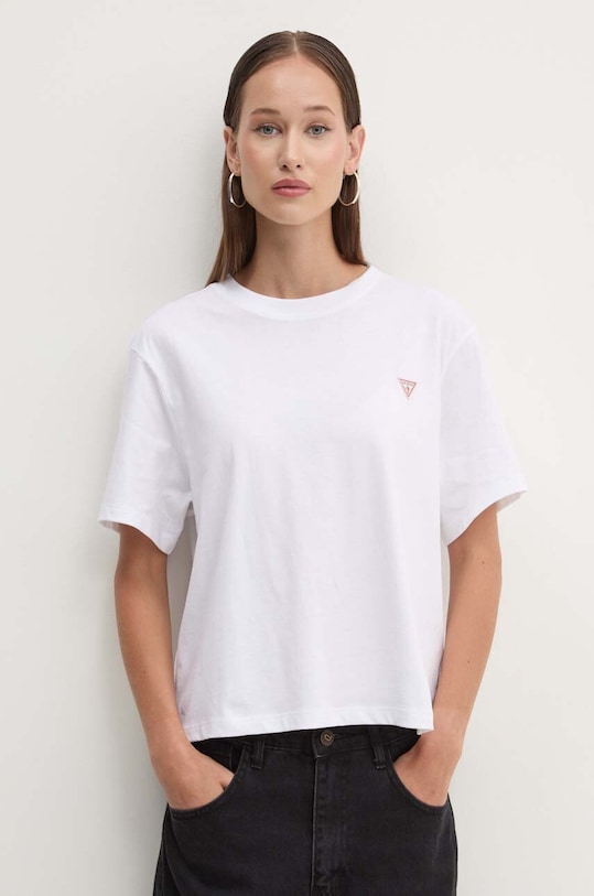 Хлопковая футболка Guess Jeans, белый
Хлопковая футболка Guess Jeans, белый