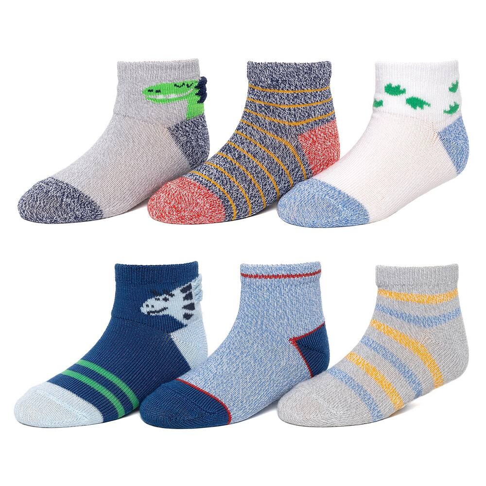 Комплект из 6 мягких носков с низким вырезом и динозаврами Jumping Beans для малышей и мальчиков, цвет Blue Dino 
Комплект из 6 мягких носков с низким вырезом и динозаврами Jumping Beans для малышей и мальчиков, цвет Blue Dino