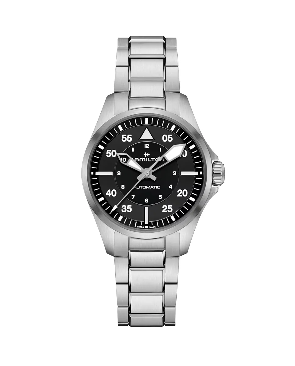 Хаки Aviation Pilot 36 мм сталь H76215130 Автоматические женские часы Hamilton, черный
Хаки Aviation Pilot 36 мм сталь H76215130 Автоматические женские часы Hamilton, черный