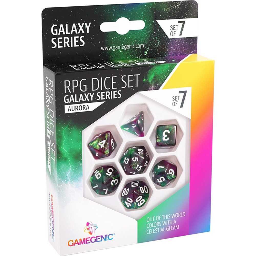 Аксессуары Gamegenic Galaxy Series Polyhedral Set: Aurora (7)
Аксессуары Gamegenic Galaxy Series Polyhedral Set: Aurora (7)