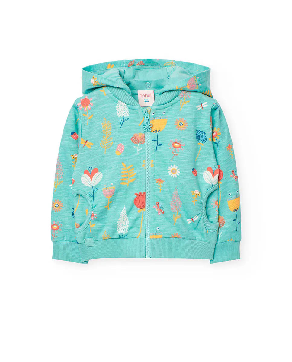 Хлопковая куртка для девочки с капюшоном и застежкой-молнией Boboli, зеленый
Хлопковая куртка для девочки с капюшоном и застежкой-молнией Boboli, зеленый
