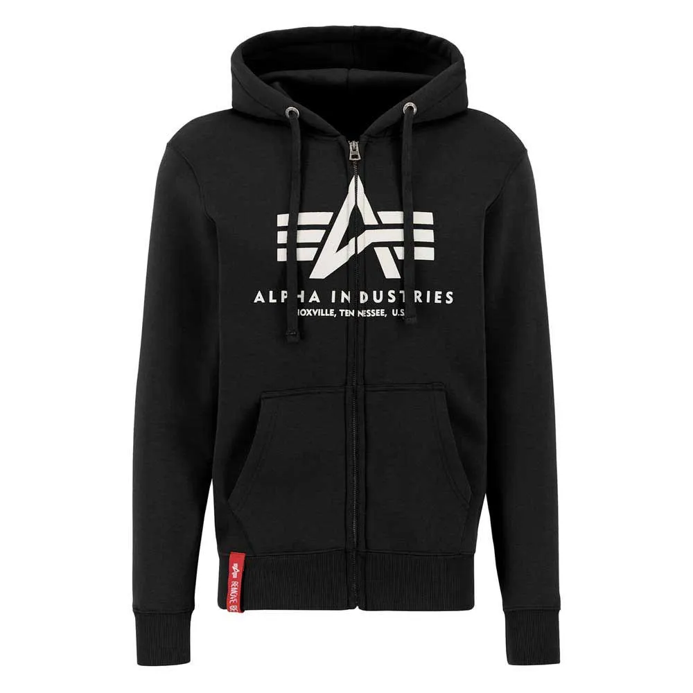 Толстовка Alpha Industries Basic full zip, черный 
Толстовка Alpha Industries Basic full zip, черный