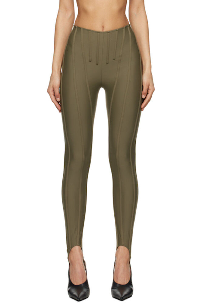 Леггинсы цвета хаки с корсетом Mugler
Леггинсы цвета хаки с корсетом Mugler