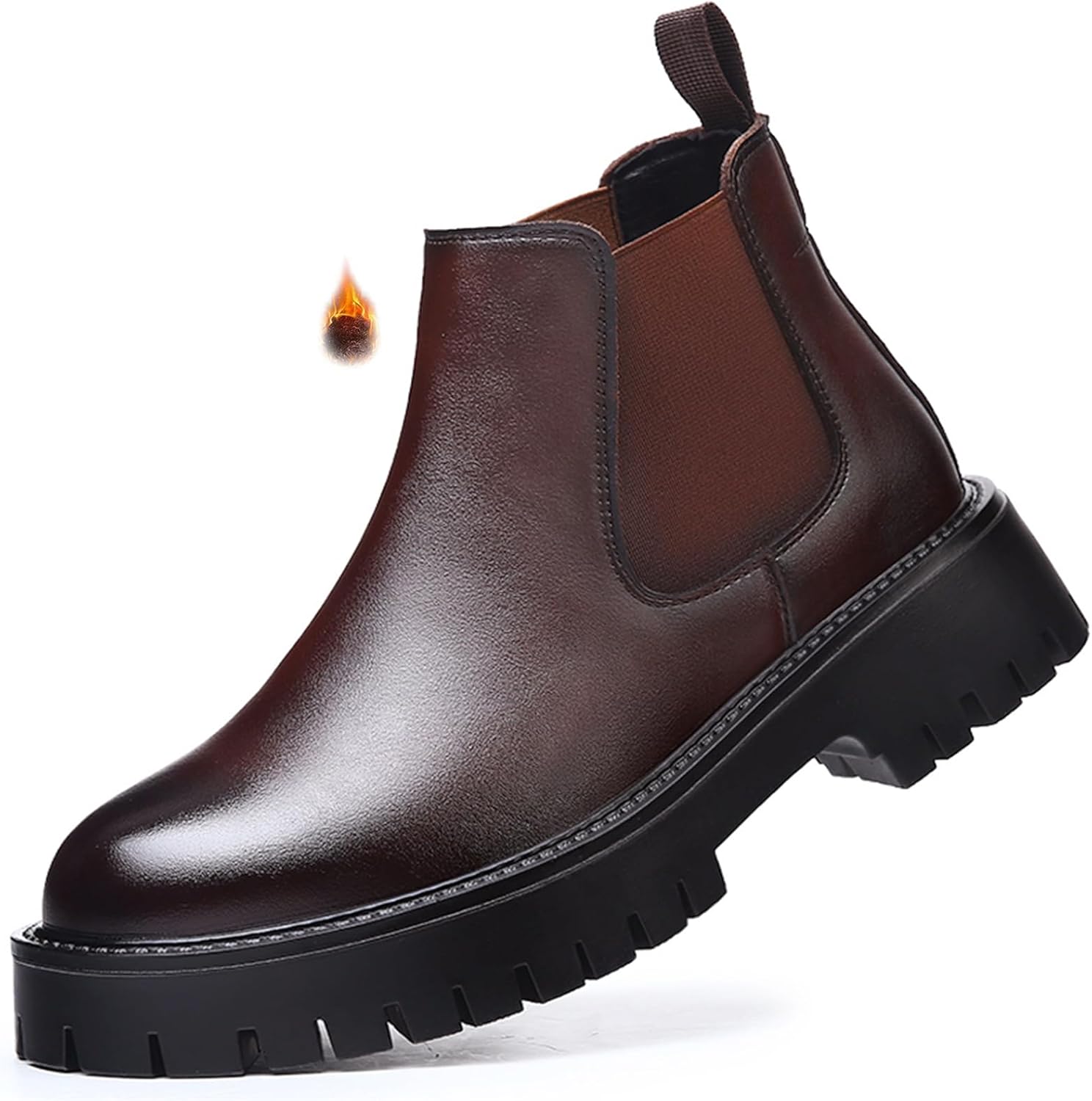 Мужские ботинки Челси на массивной подошве из натуральной кожи, роскошные с круглым носком, рифленой подошвой, без шнуровки, для улицы, противоскользящие, амортизирующие, ботинки до щиколотки Nekgnl, коричневый
Мужские ботинки Челси на массивной подошве из натуральной кожи, роскошные с круглым носком, рифленой подошвой, без шнуровки, для улицы, противоскользящие, амортизирующие, ботинки до щиколотки Nekgnl, коричневый