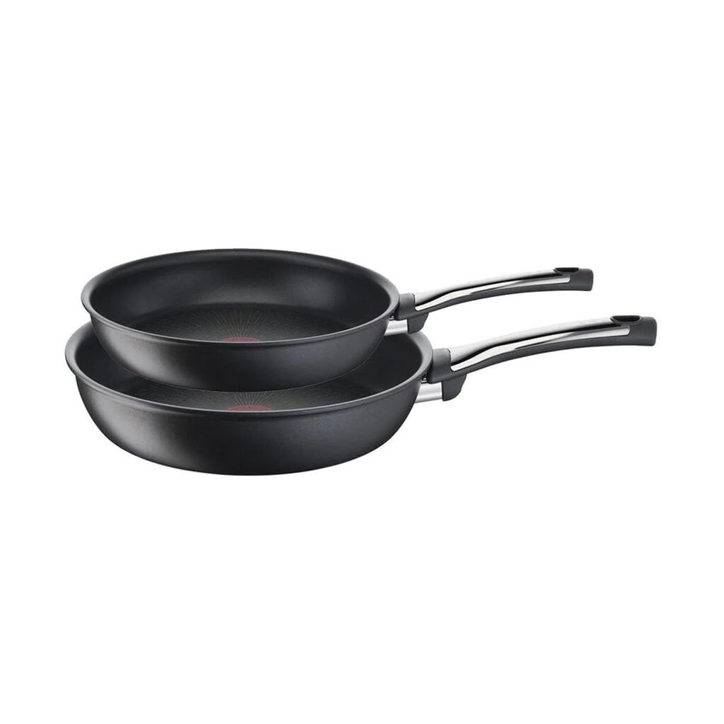 Набор сковород Tefal, с антипригарным покрытием, устойчивый к царапинам, черный (20–26 см)
Набор сковород Tefal, с антипригарным покрытием, устойчивый к царапинам, черный (20–26 см)