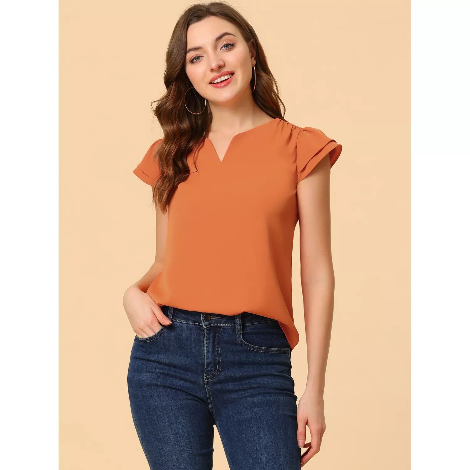 Женская повседневная блузка с V-образным вырезом и рукавами-крылышками ALLEGRA K, черный
Женская повседневная блузка с V-образным вырезом и рукавами-крылышками ALLEGRA K, черный