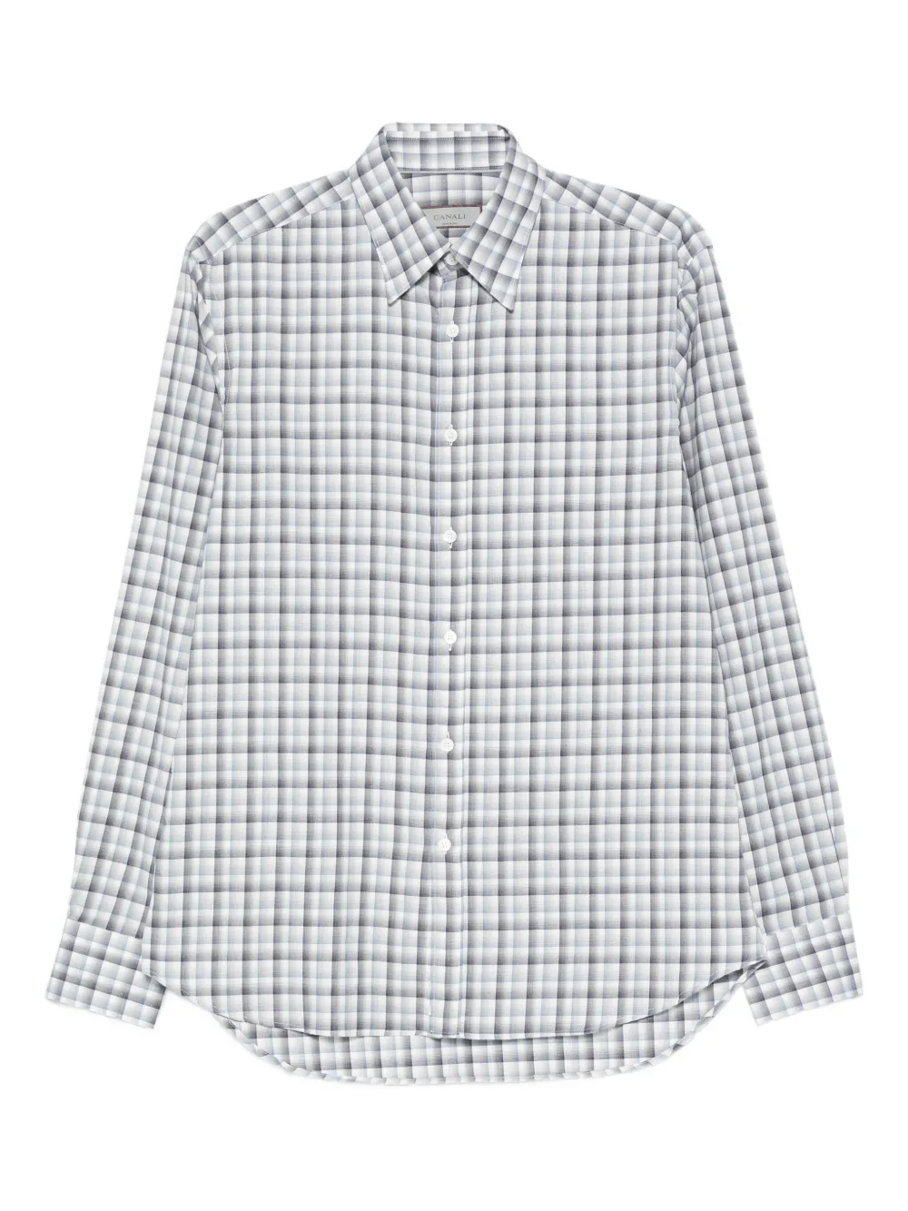 Рубашка в клетку Canali, синий 
Рубашка в клетку Canali, синий