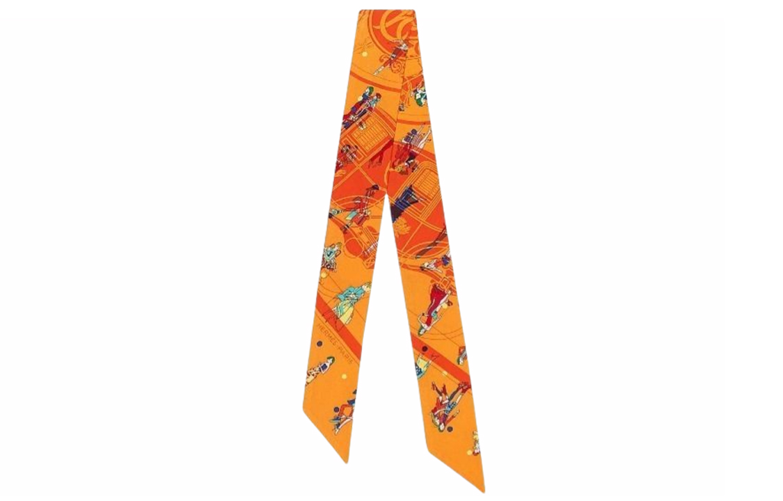 Шёлковый платок Женский Оранжевый HERMES 
Шёлковый платок Женский Оранжевый HERMES