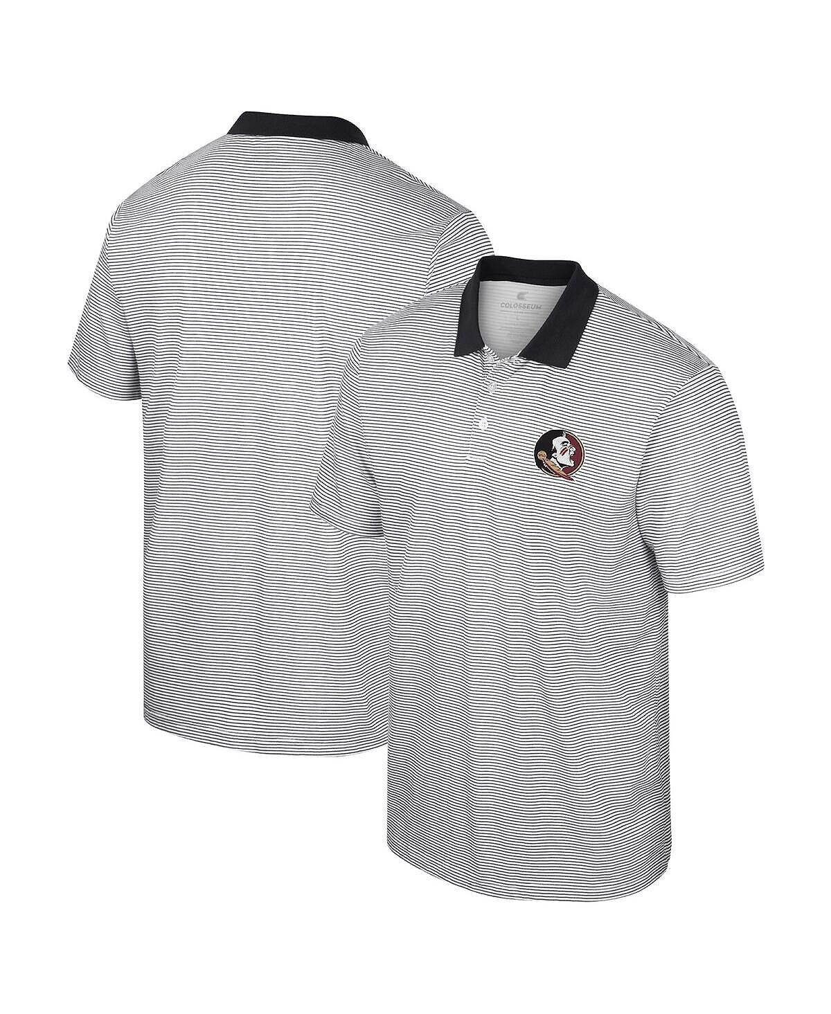 Мужская белая, черная рубашка-поло в полоску с принтом Florida State Seminoles Colosseum
Мужская белая, черная рубашка-поло в полоску с принтом Florida State Seminoles Colosseum