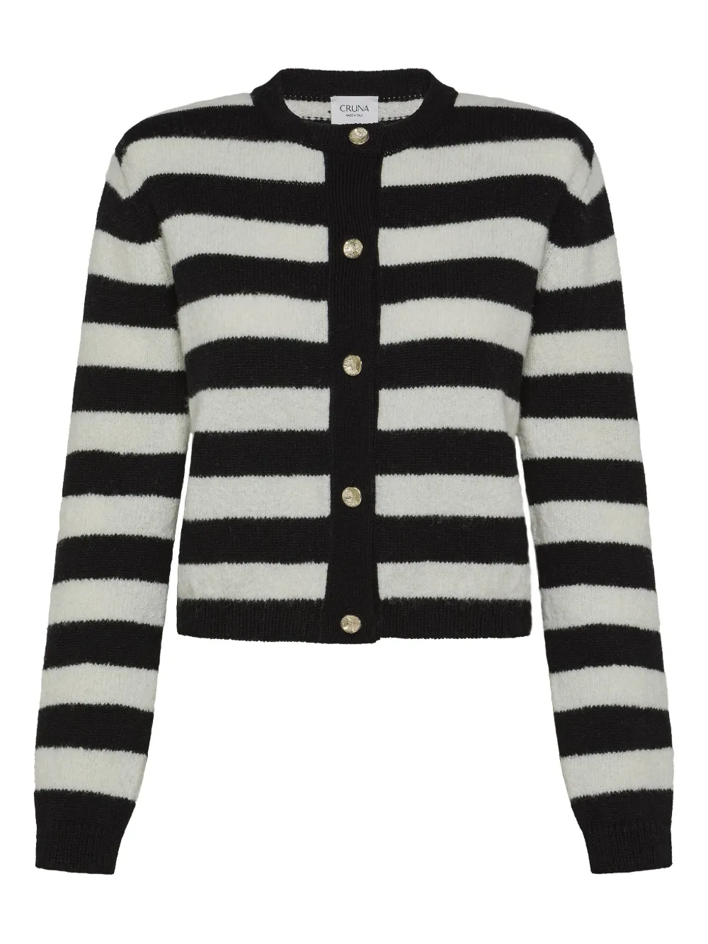 Полосатый свитер на пуговицах Cruna, черный
Полосатый свитер на пуговицах Cruna, черный