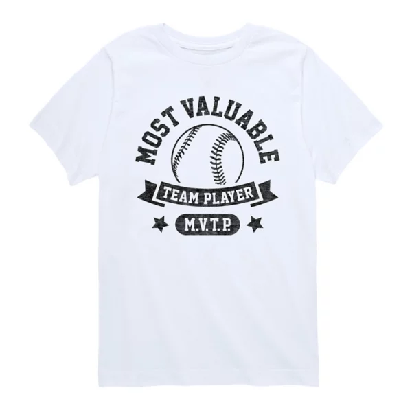 Бейсбольная футболка с графическим принтом самого ценного игрока команды для мальчиков 8-20 лет Licensed Character, белый 
Бейсбольная футболка с графическим принтом самого ценного игрока команды для мальчиков 8-20 лет Licensed Character, белый