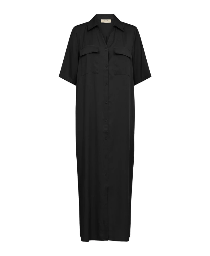 Черное платье-рубашка в стиле милитари Mos Mosh, черный
Черное платье-рубашка в стиле милитари Mos Mosh, черный
