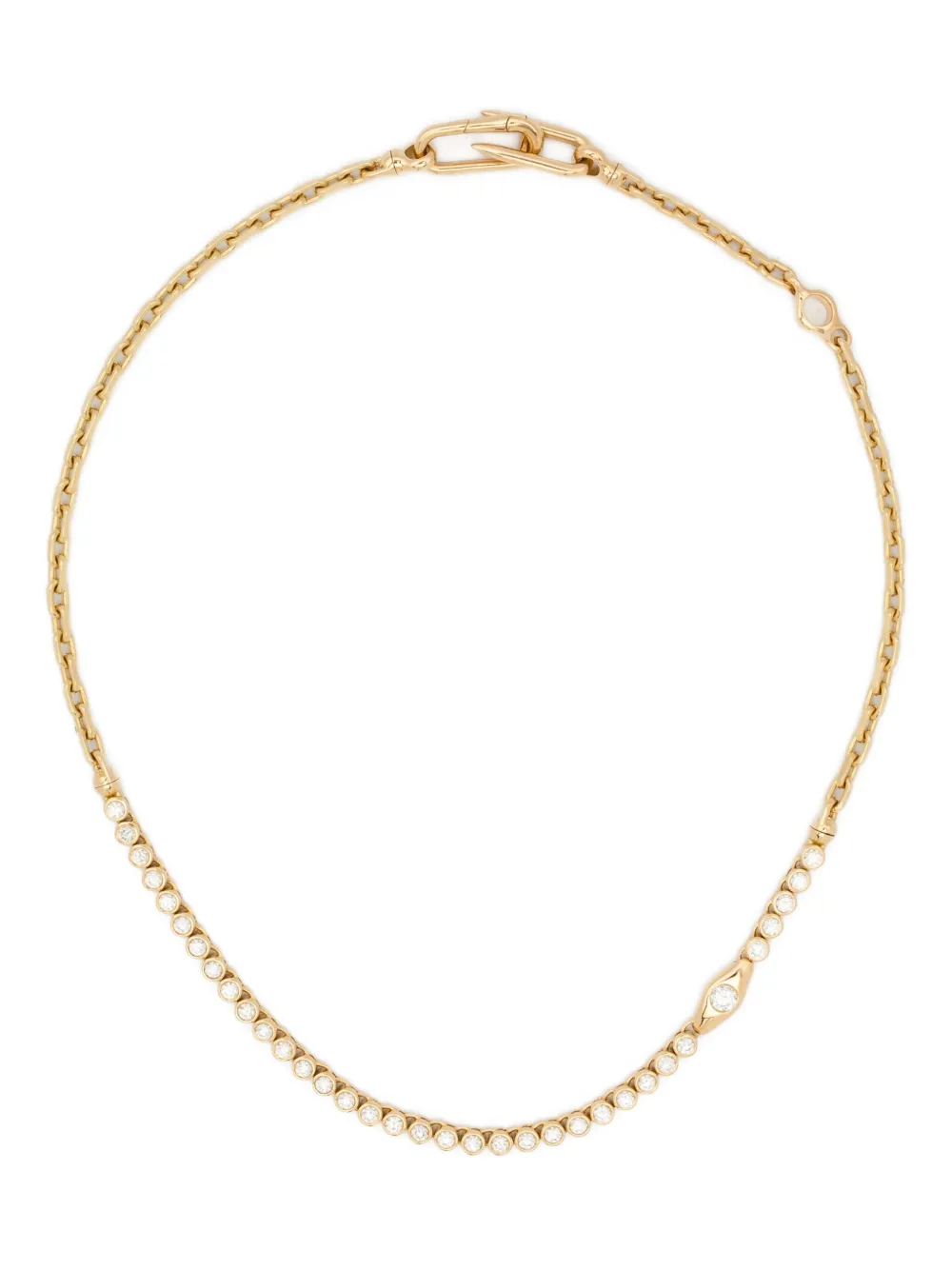 18-каратное колье Vessel Tennis из желтого золота с бриллиантами Uniform Object, золотой