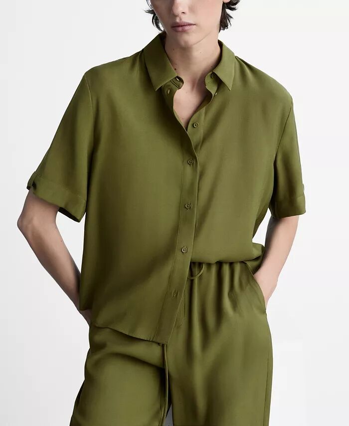 Женская рубашка с коротким рукавом Fluid MANGO, коричневый/бежевый
Женская рубашка с коротким рукавом Fluid MANGO, коричневый/бежевый