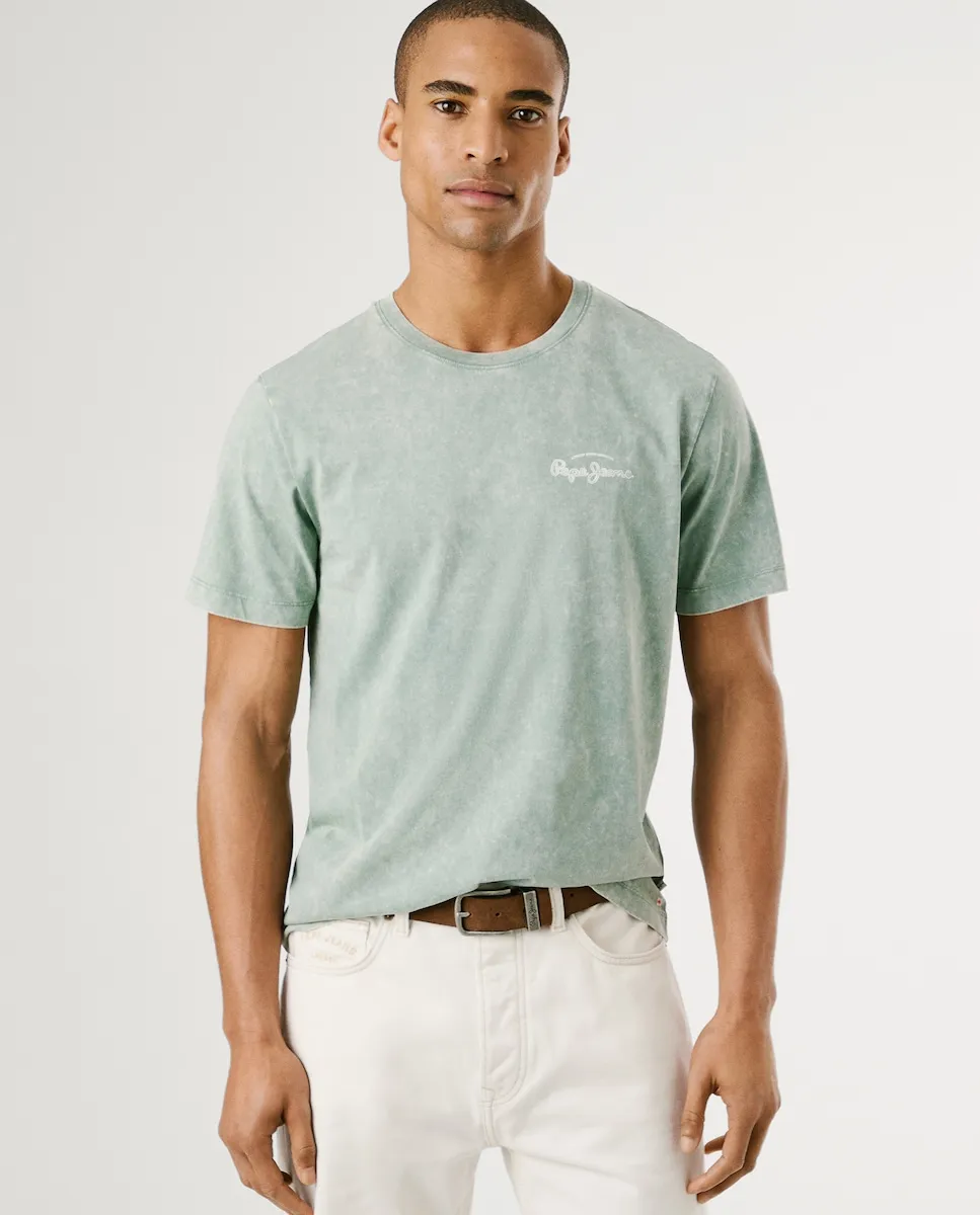 Мужская футболка с коротким рукавом и принтом на спине Pepe Jeans, зеленый
Мужская футболка с коротким рукавом и принтом на спине Pepe Jeans, зеленый