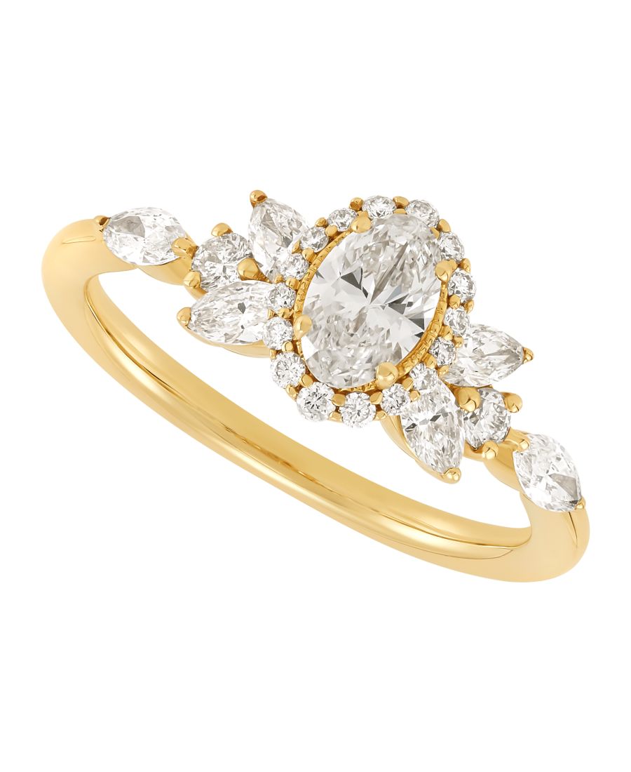 Кольцо с бриллиантовым ореолом (1 карат) из 14-каратного желтого золота Macy's, 14k Yellow Gold
Кольцо с бриллиантовым ореолом (1 карат) из 14-каратного желтого золота Macy's, 14k Yellow Gold