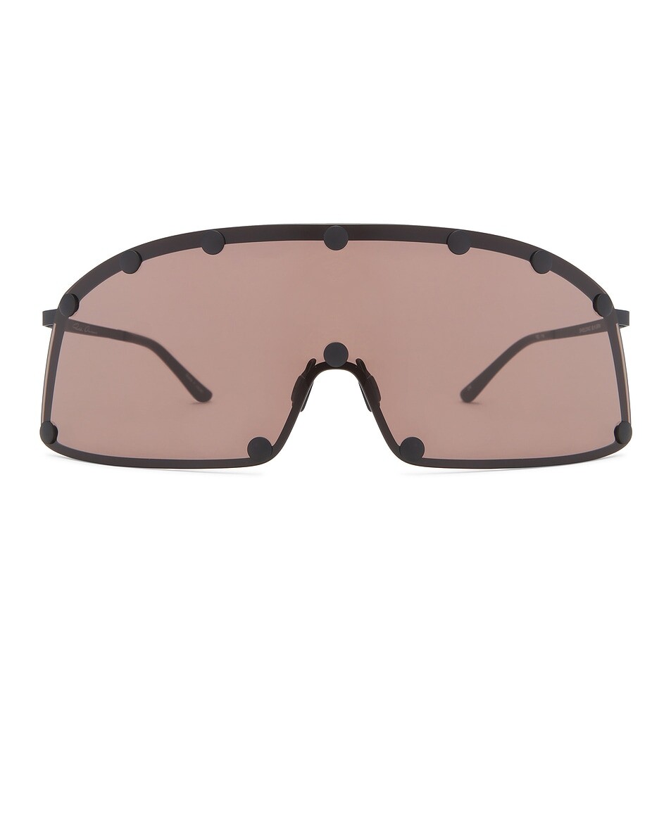 Защитные солнцезащитные очки Rick Owens, цвет Blk Temple & Brown 
Защитные солнцезащитные очки Rick Owens, цвет Blk Temple & Brown