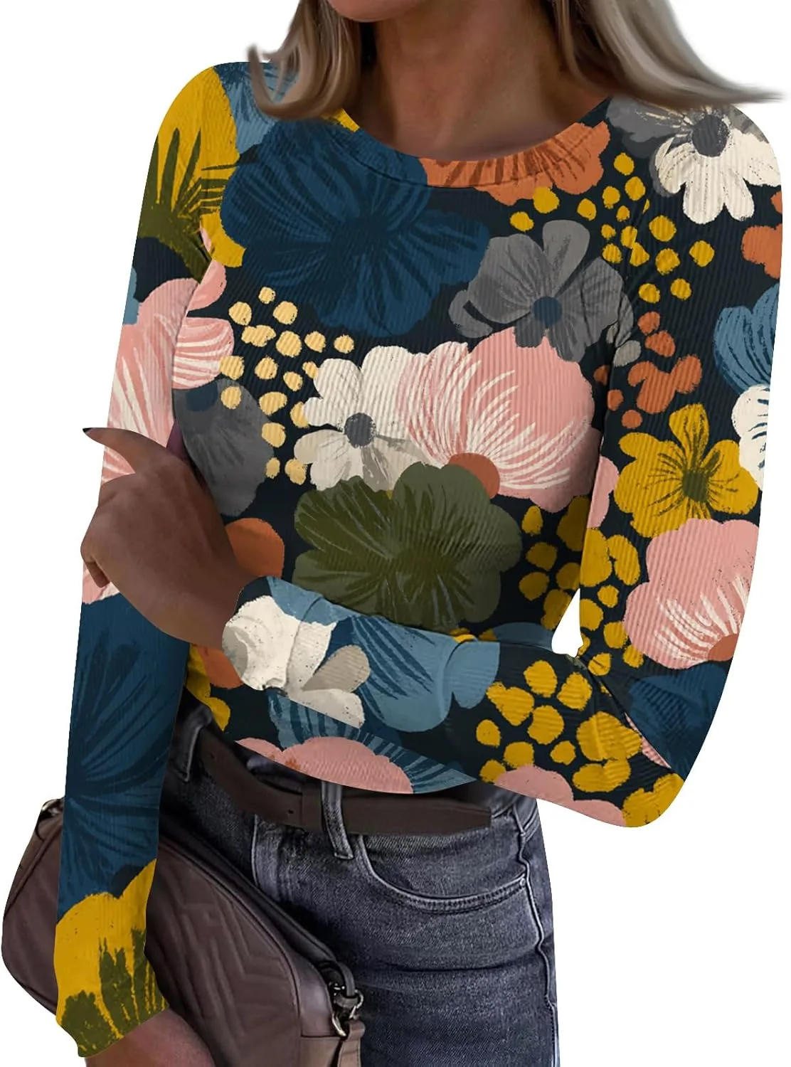 Женская блузка с длинным рукавом и ретро-принтом, S-2XL
Женская блузка с длинным рукавом и ретро-принтом, S-2XL