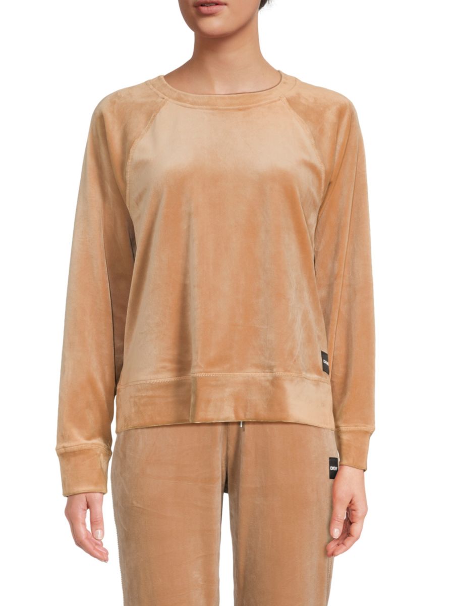 Велюровая толстовка с рукавами реглан DKNY, желто-коричневый
Велюровая толстовка с рукавами реглан DKNY, желто-коричневый