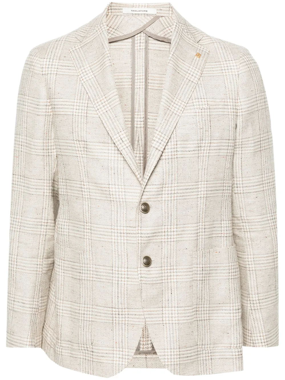 Однобортный пиджак в клетку TAGLIATORE, нейтральный
Однобортный пиджак в клетку TAGLIATORE, нейтральный
