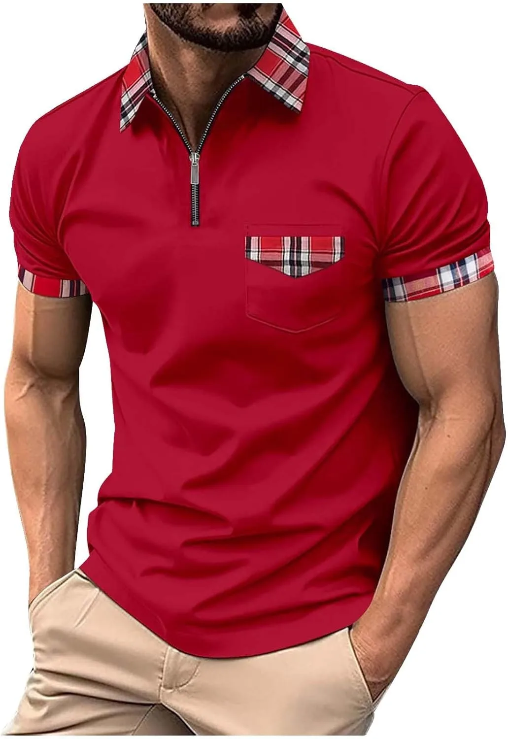 Поло с молнией для мужчин, короткий рукав, с карманом, S-3XL
Поло с молнией для мужчин, короткий рукав, с карманом, S-3XL