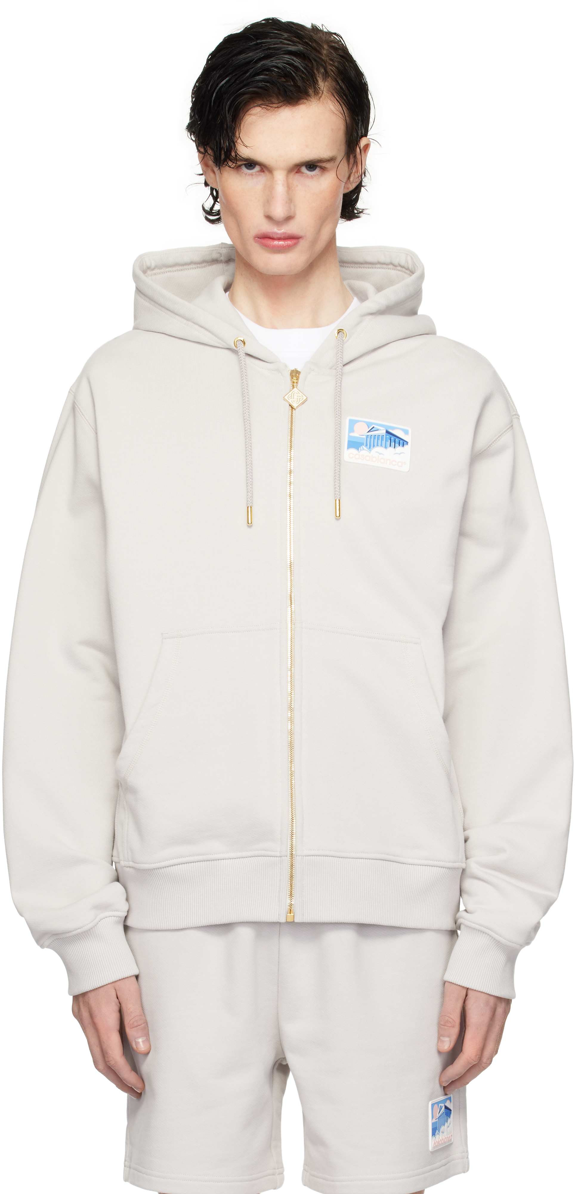 Серая толстовка с капюшоном «Греческий храм» Casablanca
Серая толстовка с капюшоном «Греческий храм» Casablanca