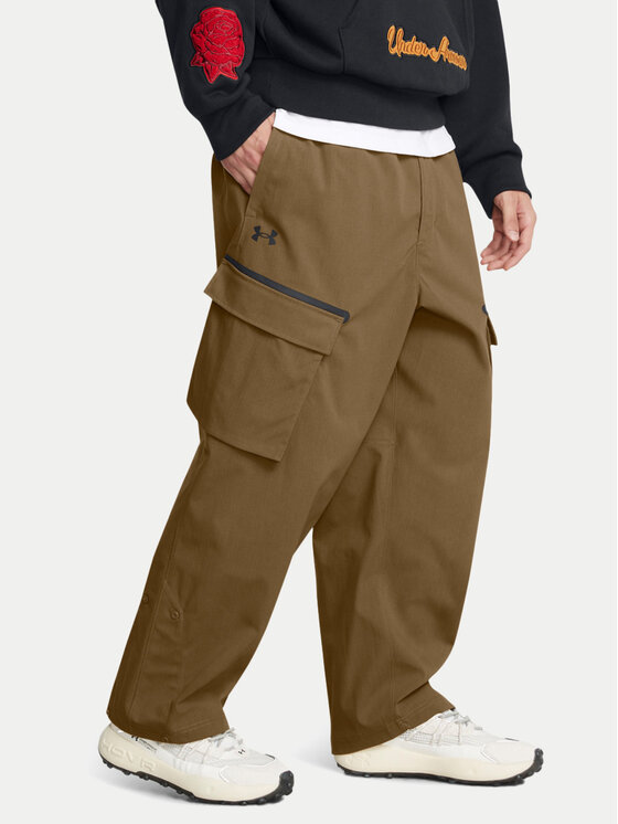 Тканевые брюки свободного кроя Under Armour, коричневый
Тканевые брюки свободного кроя Under Armour, коричневый