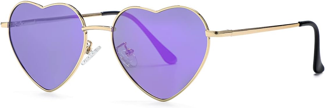 Поляризованные солнцезащитные очки в форме сердца для женщин, металлическая оправа, милые и очаровательные очки, 100% защита от УФ-излучения Gleyemor, 09 Gold/Purple Mirror
Поляризованные солнцезащитные очки в форме сердца для женщин, металлическая оправа, милые и очаровательные очки, 100% защита от УФ-излучения Gleyemor, 09 Gold/Purple Mirror