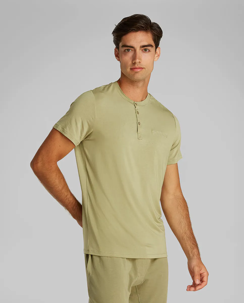 Футболка с короткими рукавами и воротником пекаря Calvin Klein, темно-зеленый 
Футболка с короткими рукавами и воротником пекаря Calvin Klein, темно-зеленый