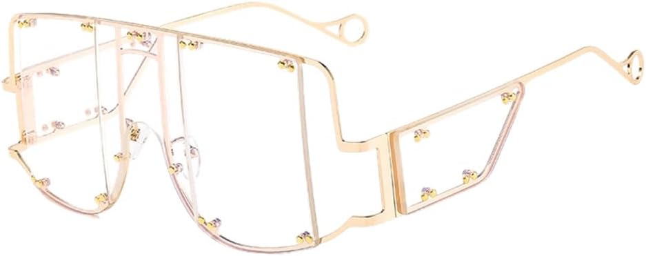 Очки с металлическими заклепками, большие зеркальные солнцезащитные очки для мужчин и женщин, модные, уникальные, женские, с защитой от УФ-излучения UV400 HVTVTLA, Jhc7 Clear
Очки с металлическими заклепками, большие зеркальные солнцезащитные очки для мужчин и женщин, модные, уникальные, женские, с защитой от УФ-излучения UV400 HVTVTLA, Jhc7 Clear